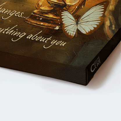 Jesus Landscape Canvas - Lamp painting, White butterfly, Beautiful night Canvas - Gift For Christian - My love in heaven Heaven Landscape Canvas