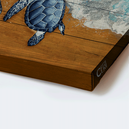 Jesus Landscape Canvas - Lucky turtle painting, Blue ocean Landscape Canvas - Gift For Christian - Every day is a new beginning Landscape Canvas Prints Wall Art