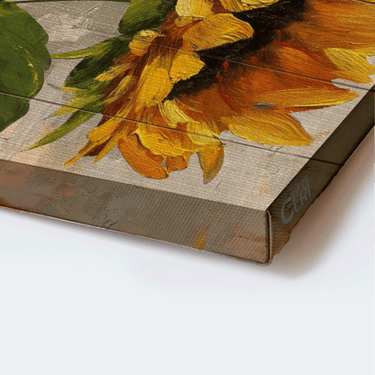 Jesus Landscape Canvas - Sunflower Painting, Hummingbird Painting Canvas- Gift For Christian - God Gave Me You Canvas