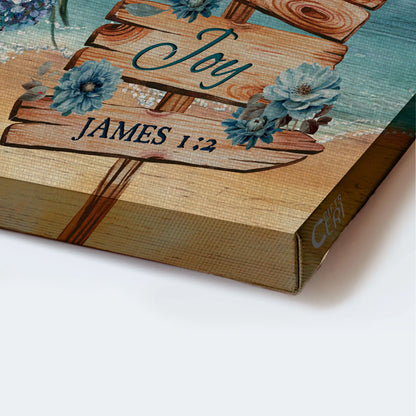 Jesus Landscape Canvas - Blue flowers, Sea turtles, White butterfly, Beach painting Landscape Canvas - Gift For Christian -Today I choose you Landscape Canvas