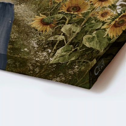 Jesus Landscape Canvas- Beautiful girl, Sunflower field, Colorful hummingbirds canvas- Gift for Christian- Life is a long journey