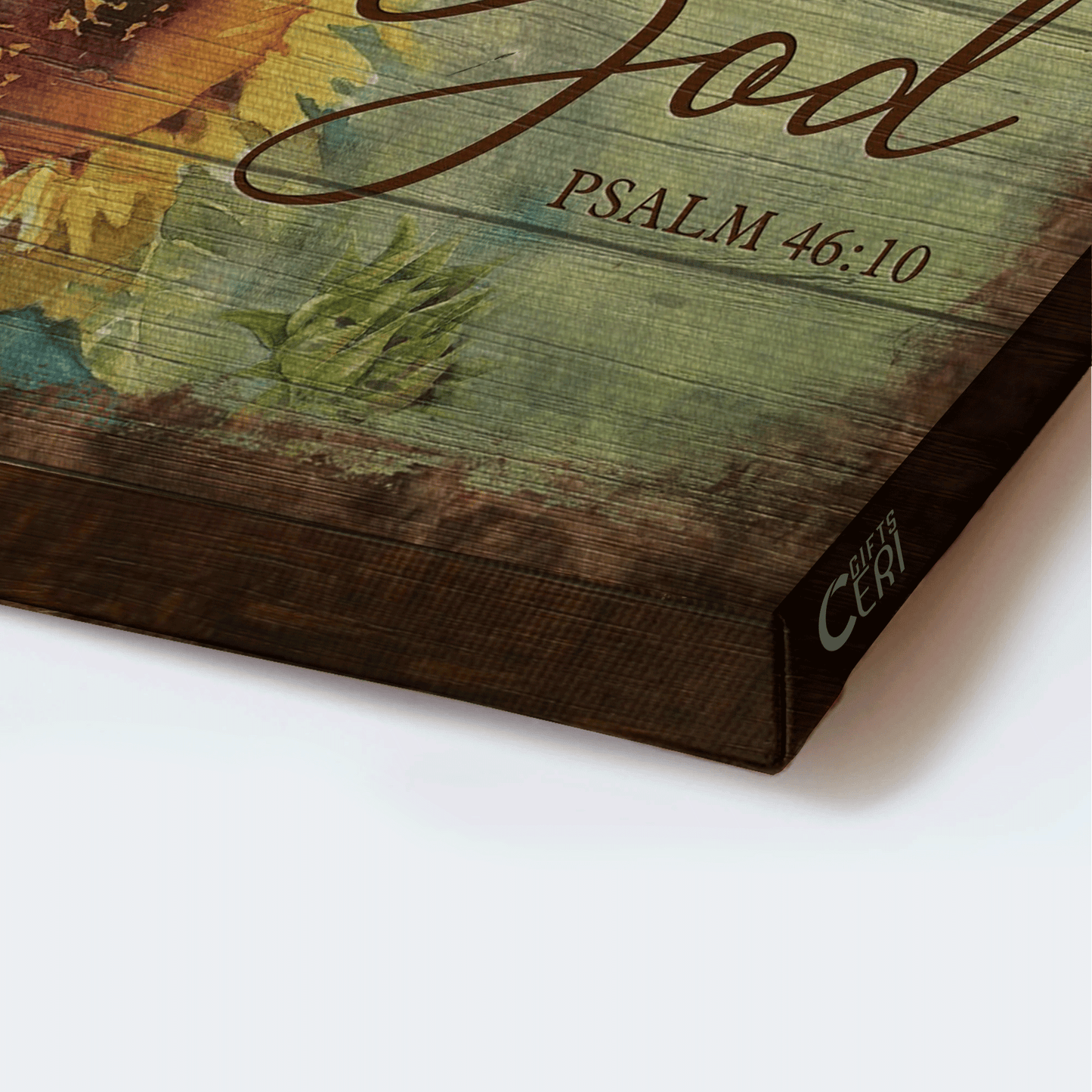 Jesus Landscape Canvas - Stunning Sunflower, Hummingbird Canvas - Gift For Christian - Be still and know that I am God Landscape Canvas
