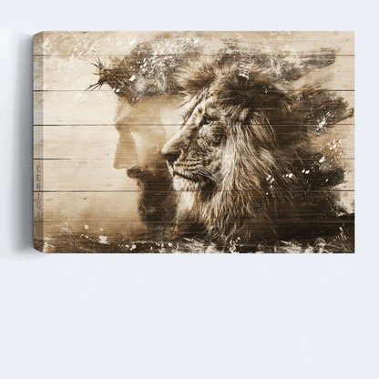 Jesus Landscape Canvas - Lion of Judah Canvas - Gift For Christian Canvas
