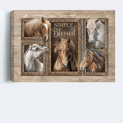 Jesus Landscape Canvas - Quarter horse, Watercolor horse Landscape Canvas - Gift For Religious Christian - Simply blessed