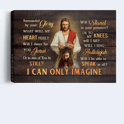 Jesus Landscape Canvas - Queen crown, Religious song Landscape Canvas - Inspirational gift, Gift For Religious Chiristian -  I can only imagine