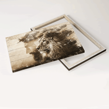 Jesus Landscape Canvas - Lion of Judah Canvas - Gift For Christian Canvas
