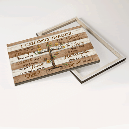 Jesus Landscape Canvas - Beautiful tree, Butterfly Landscape Canvas - Gift For Christian - I can only imagine