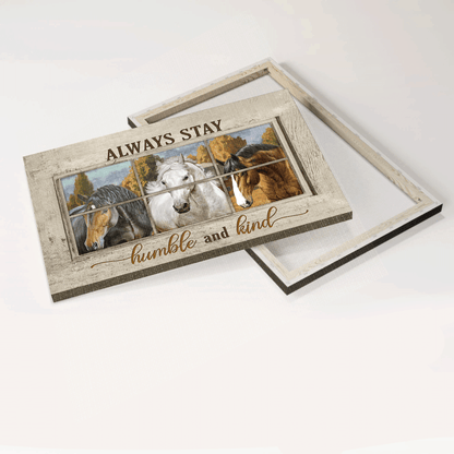 Jesus Landscape Canvas- Beautiful Farm, Watercolor Horse Canvas- Gift For Christian- Always Stay Humble And Kind