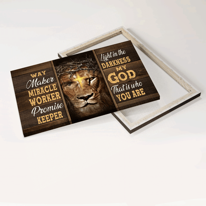 Jesus Landscape Canvas - Lion of Judah, Religious painting, Abstract art Landscape Canvas - Gift For Christian -  My God, that is who you are Landscape Canvas