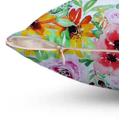 Bible Verse Pillow - Jesus Pillow - Flower Garden, Hummingbird Pillow - Gift For Christian - Many Are The Afflictions Of The Righteous Psalm 34:19 Pillow