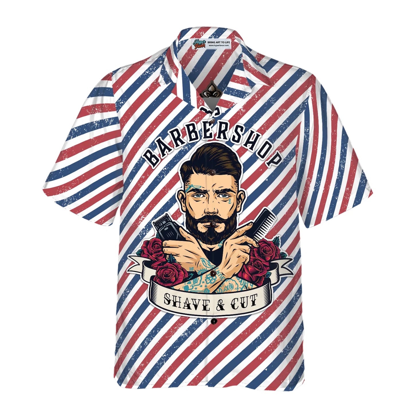 Barbershop Shave & Cut Hawaiian Shirt, Barbershop Shave The Best Parlor Aloha Shirt Summer For Men, Best Gift For Barber, Summer, Husband, Boyfriend