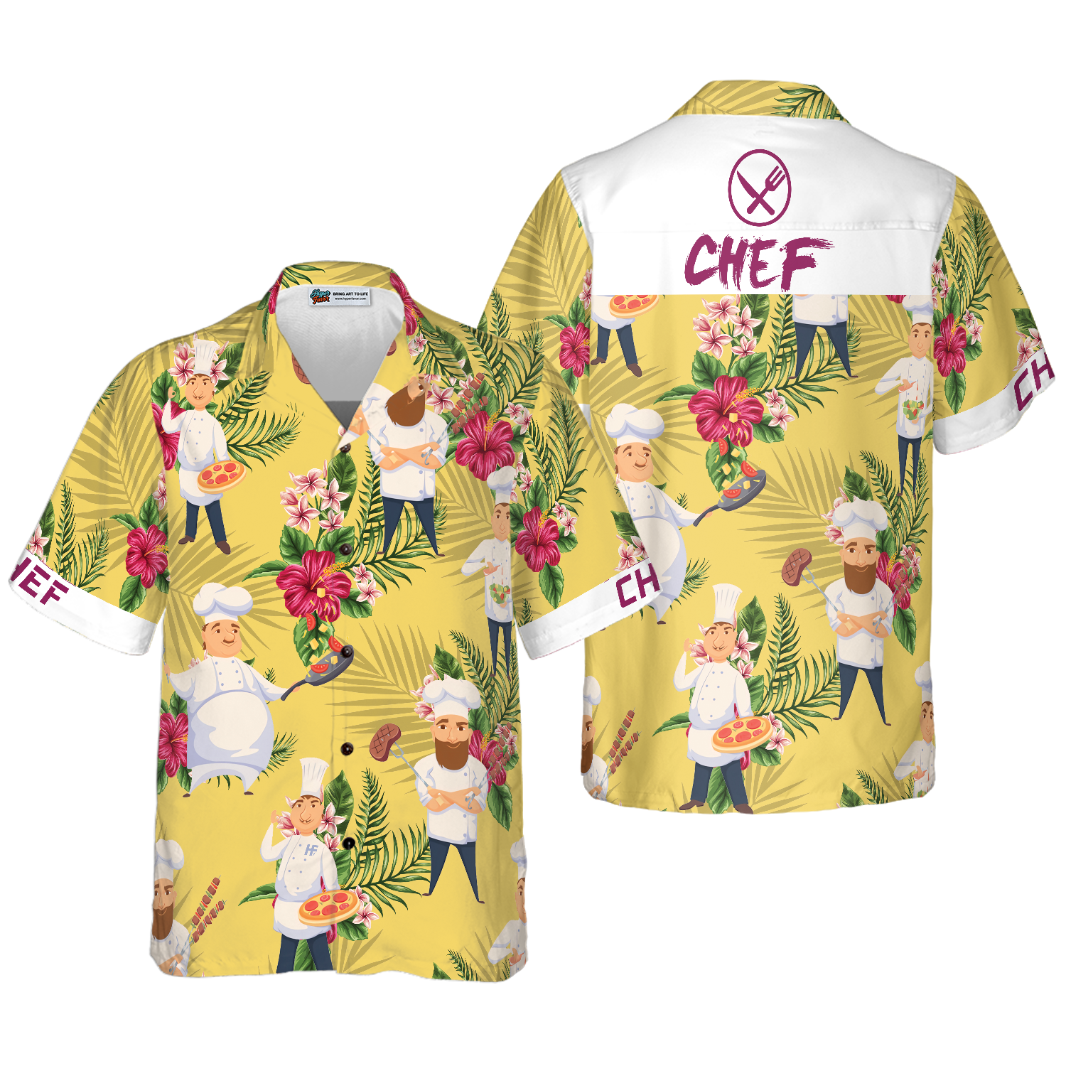 Chef Hawaiian Shirt, Flower Hawaiian Shirt, Best Gift For lover, Friend, Family