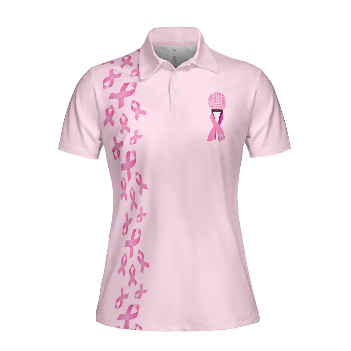 Breast Cancer Women Polo Shirt, In October We Wear Pink Short Sleeve Women Polo Shirt