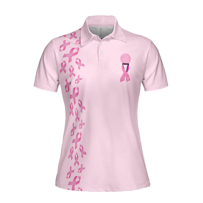 Breast Cancer Women Polo Shirt, In October We Wear Pink Short Sleeve Women Polo Shirt
