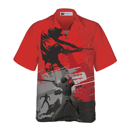Baseball Red Is The New Black Hawaiian Shirt, Baseball Aloha Shirt For Men- Perfect Gift For Baseball Lovers, Friends, Husband, Boyfriend, Family