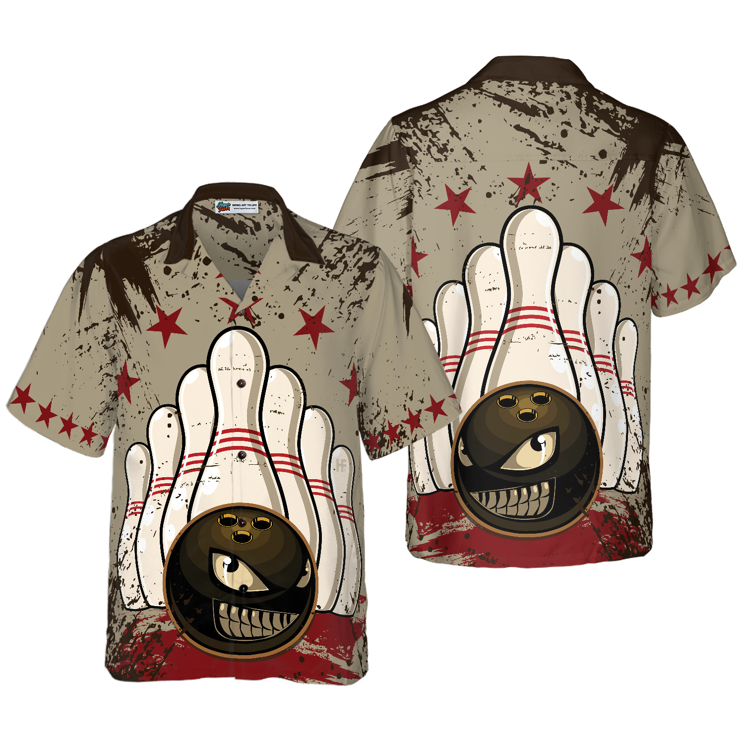 Bowling Ball Vintage Background Hawaiian Shirt, Unique Bowling Shirt, Best Gift For Bowling Players, Friend, Family