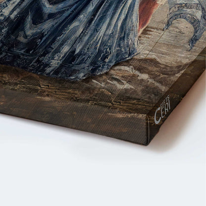 Jesus Portrait Canvas - Jesus painting, Beautiful girl painting, A dance with Jesus Portrait Canvas - Gift For Christian Canvas Prints, Christian Wall Art