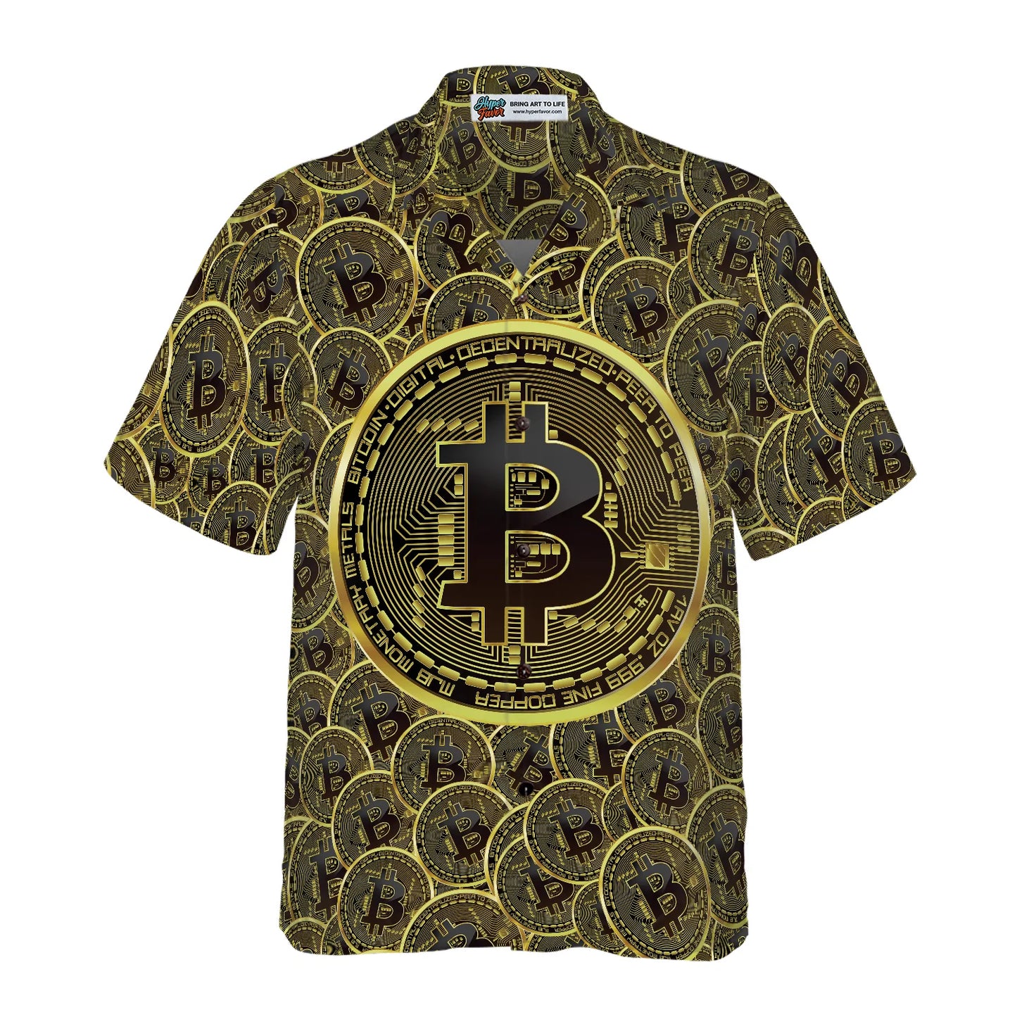 Bitcoins Hawaiian Shirt, Bitcoins Aloha Shirt For Men - Perfect Gift Husband, Boyfriend, Family, Friends