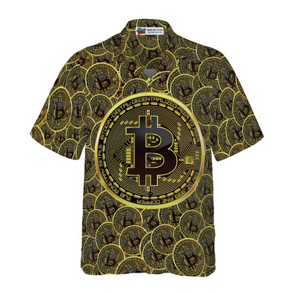 Bitcoins Hawaiian Shirt, Bitcoins Aloha Shirt For Men - Perfect Gift Husband, Boyfriend, Family, Friends