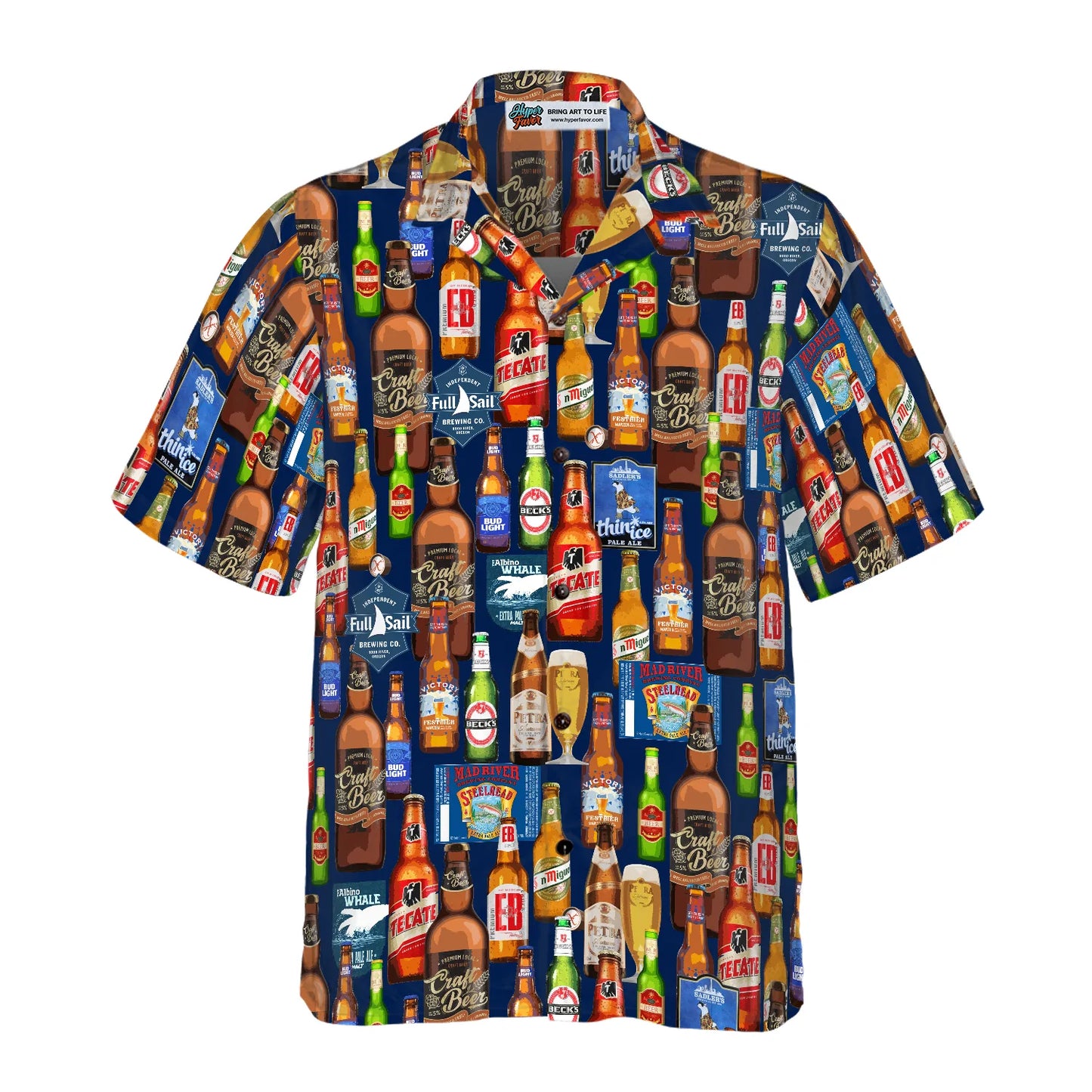 Beer Hawaiian Shirt, Colorful Kind Of Beers Hawaiian Shirt, Beer Mug Tropical Summer Aloha Shirt For Men, Perfect Gift For Beer Lovers, Friends, Husband, Boyfriend, Family