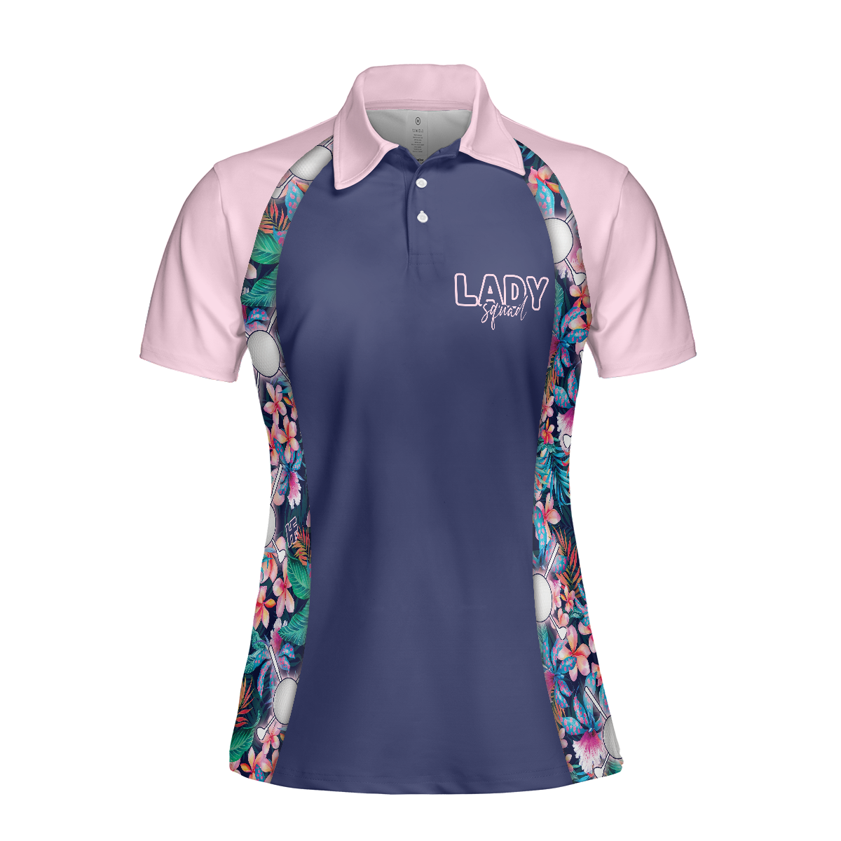 Hawaiian Dream And Golf Short Sleeve Women Polo Shirt, Flowers Tropical  Shirt For Ladies