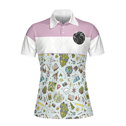 Geography Teacher Short Sleeve Women Polo Shirt, Geography Teacher Like A Normal Teacher But Cooler Shirt For Women, Gift For Geography Teacher