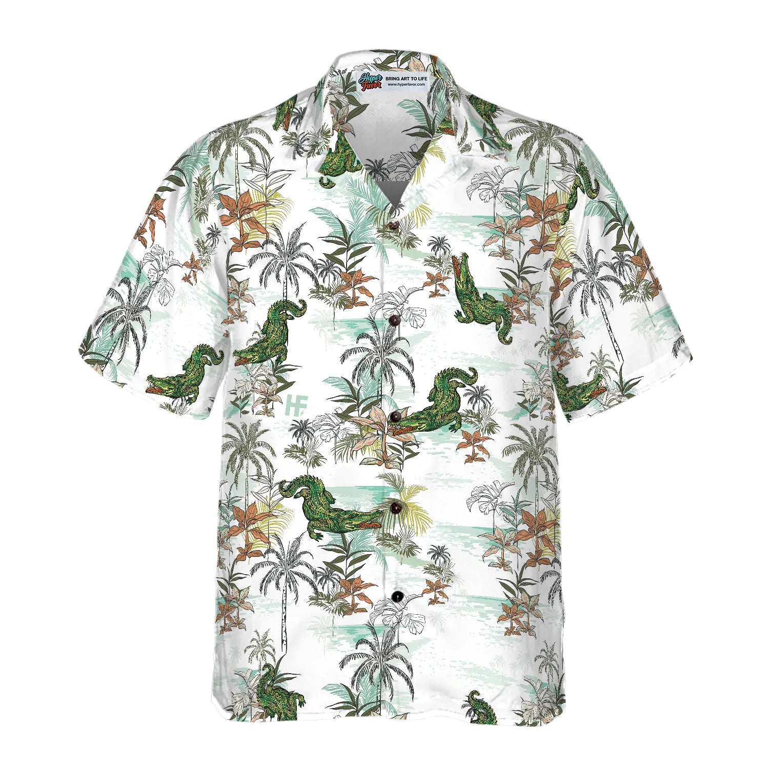 Alligator Seamless Pattern Hawaiian Shirt, Alligator Tropical Aloha Shirt For Men And Women, Perfect Gift For Alligator Lovers