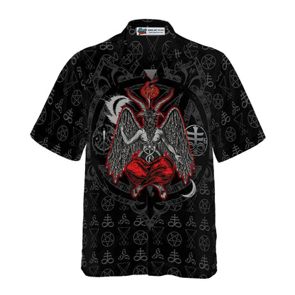 Baphomet Demon Satanism Pentagram Hawaiian Shirt, Satanism Symbol Aloha Shirt Summer For Men & Women, Best Gift For Satanism, Summer, Husband, Boyfriend, Wife, Girlfriend