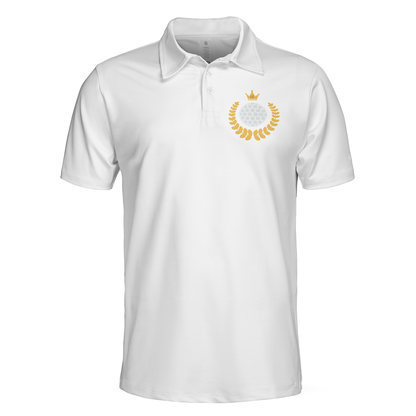 Golf Swing Life Cycle White Golf Polo Shirt, Best Golf Shirt For Men