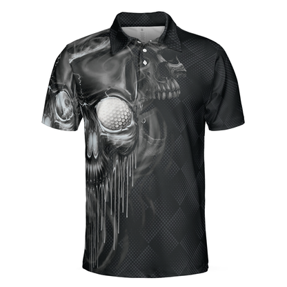 Golf Skull And Smoke Men Polo Shirt, Best Golf Shirt For Men - Best Gift For Golfers