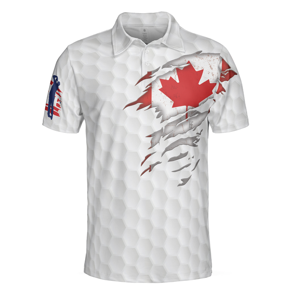  Canadian Maple Leaf Men's Golf Polo-Shirt Casual