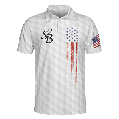 American Flag Men Polo Shirt, Golf 4th Of July Polo Shirt, Cool Golf Gift For Beer Lovers