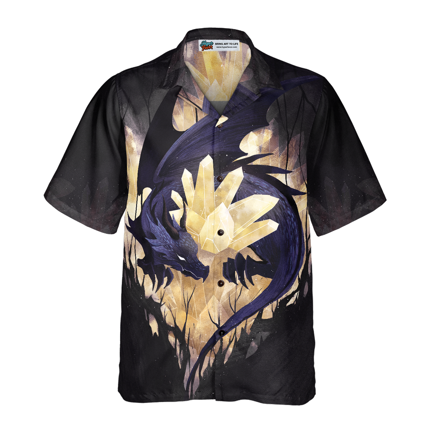 Celtic Dragon with crystal glow in the Dark Mens Hawaiian Shirt, Best Gift For lover, Friend, Family
