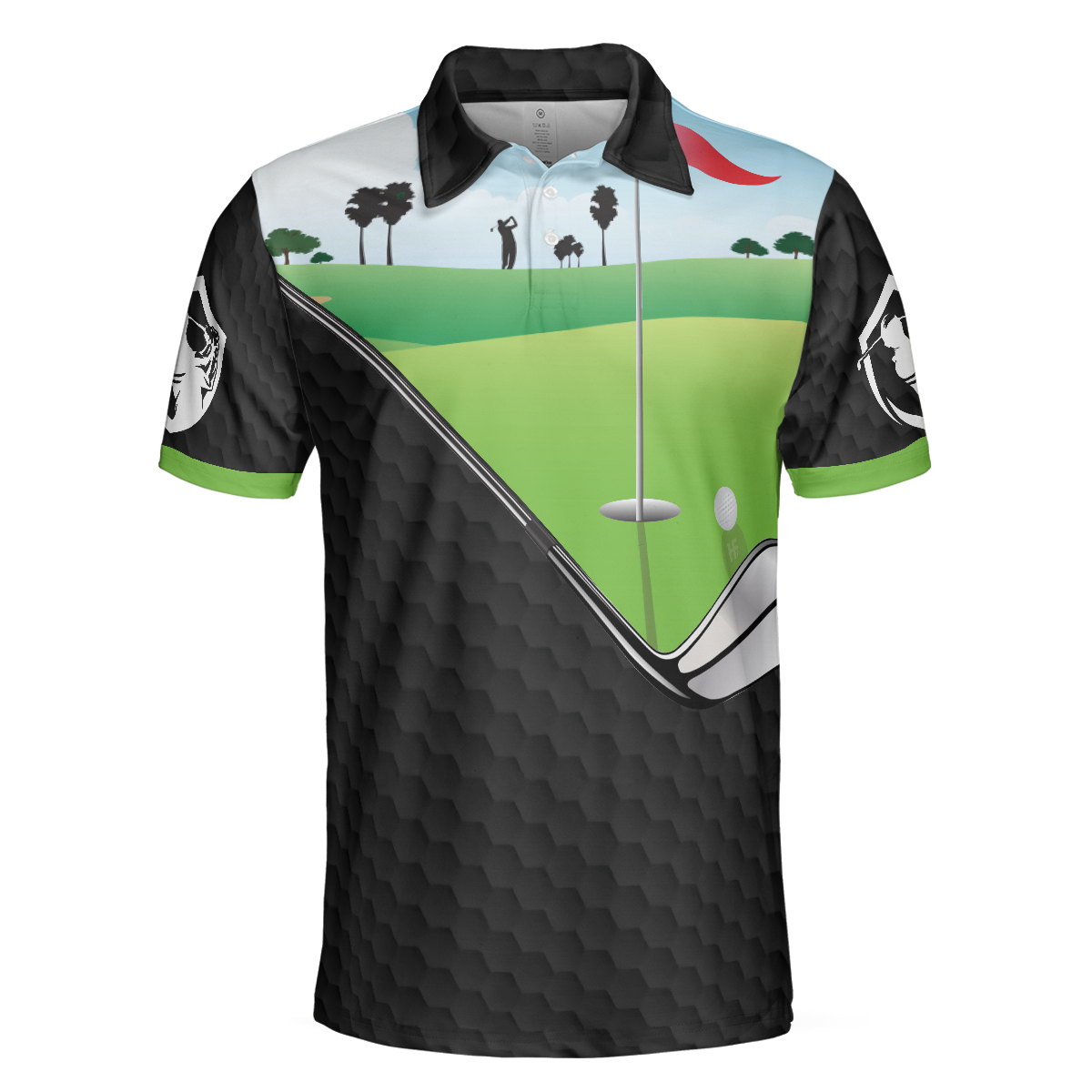 Yes I Do Have A Retirement Plan Golf Polo Shirt, Black Golf Pattern Green Golf Course Polo Shirt, Best Golf Shirt For Men