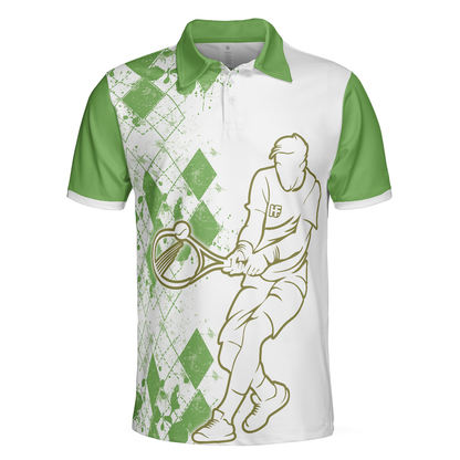 Tennis Polo Shirt , Tennis Now Beer Later Polo Shirt, White And Green Tennis Shirt For Men - Perfect Gift For Men, Tennis Players