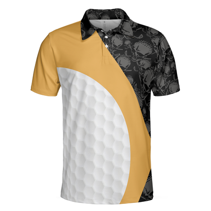 Colorful Golfing Men Polo Shirt, Golf Beer Repeat Shirt For Male Players, Cool Golf Gift Idea For Golfers