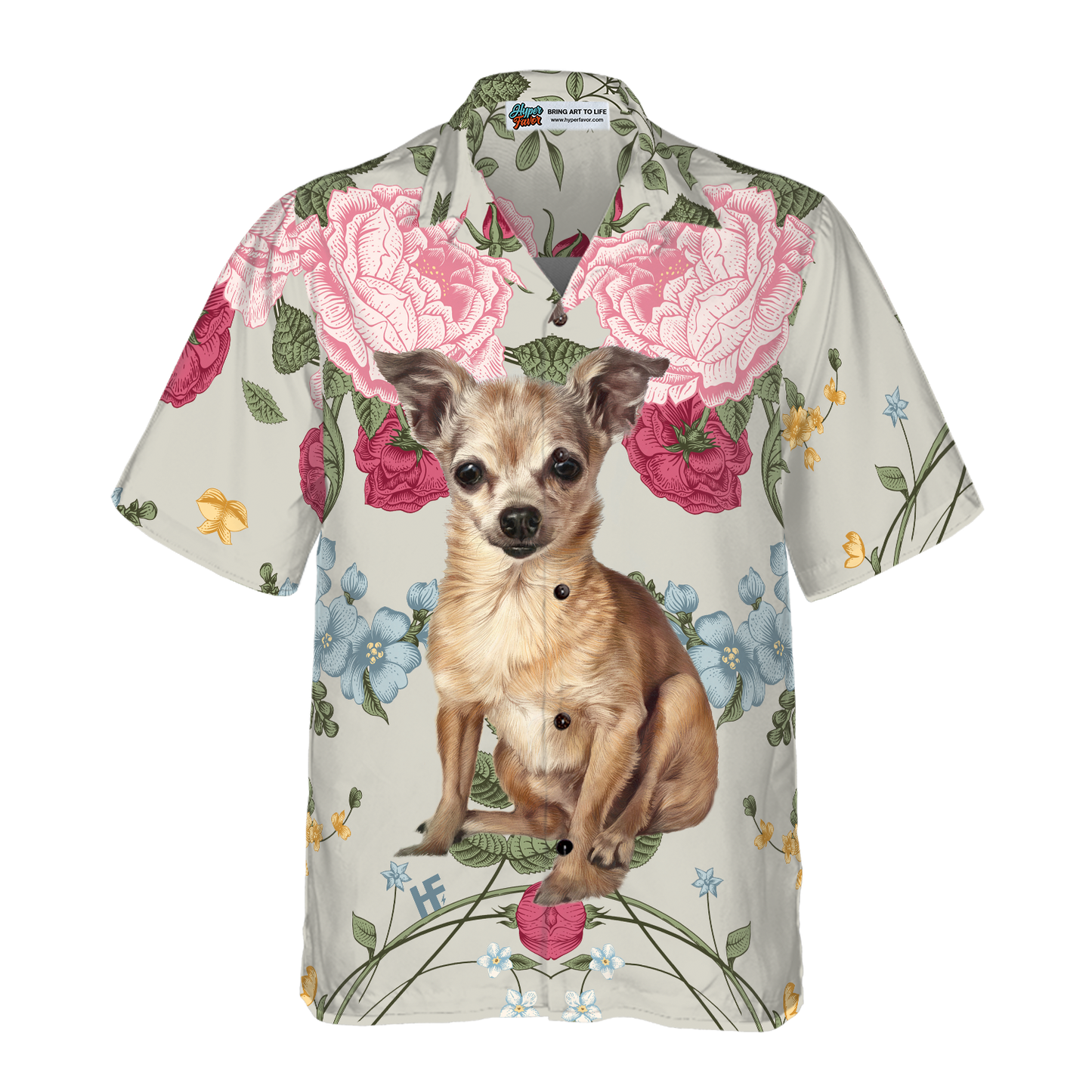 Chihuahua Floral Shirt Hawaiian Shirt, Best Gift For Chihuahua Lover, Husband, Wife, Boyfriend, Girlfriend, Friend, Family