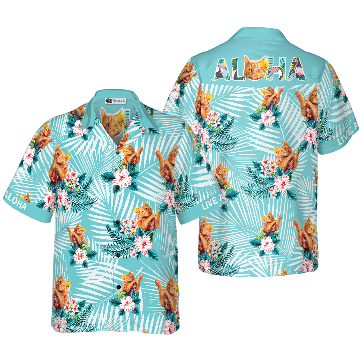 Cat Aloha Hawaiian Shirt, Best Gift For Cat Lover, Husband, Wife, Boyfriend, Girlfriend, Friend, Family