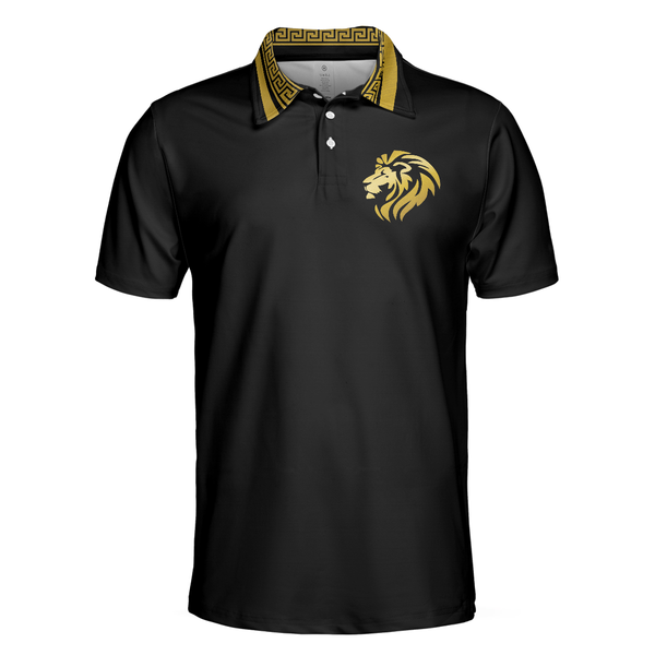 Golf Crusader King Lion Men Polo Shirt, Luxury Baroque Pattern Polo Sh -  Cerigifts