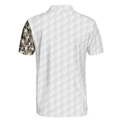 Be Skull And Goal Camouflage Men Polo Shirt, Your Hole Is My Goal Stripes Pattern Shirt, Camo Golf Shirt For Men