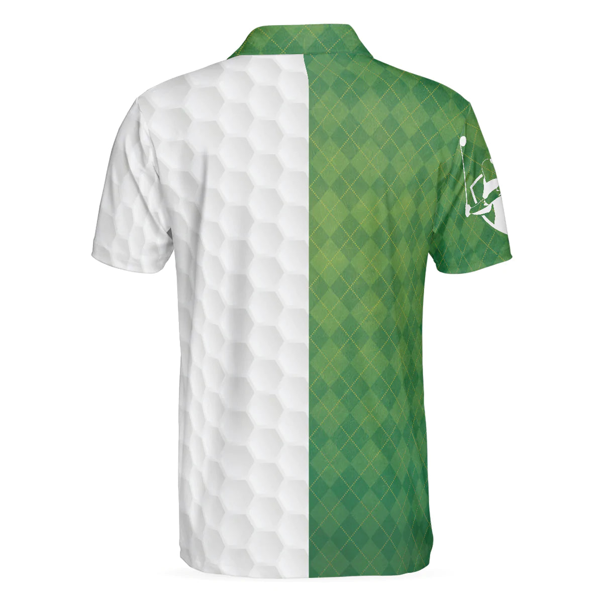 White And Green Golf Polo Shirt, I Was One Under Today Golfing Shirt, Gift Idea For Male Players, Gift For Golfers