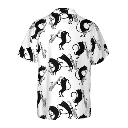 Cats Play Saxophone Hawaiian Shirt, Best Gift For Cat Lover, Friend, Family