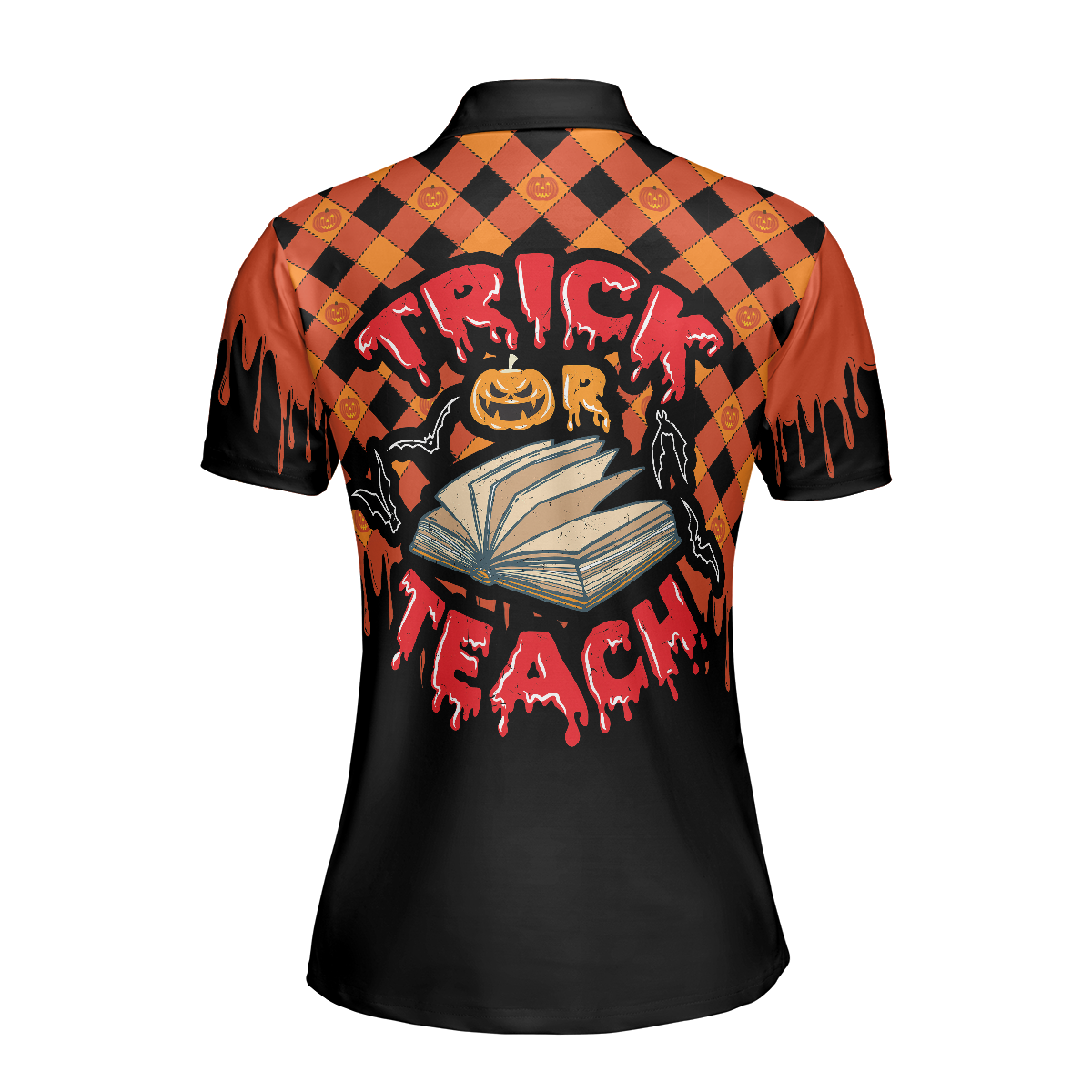 Trick or Teach Short Sleeve Women Polo Shirt, Halloween Shirt For Women - Perfect Gift For Women