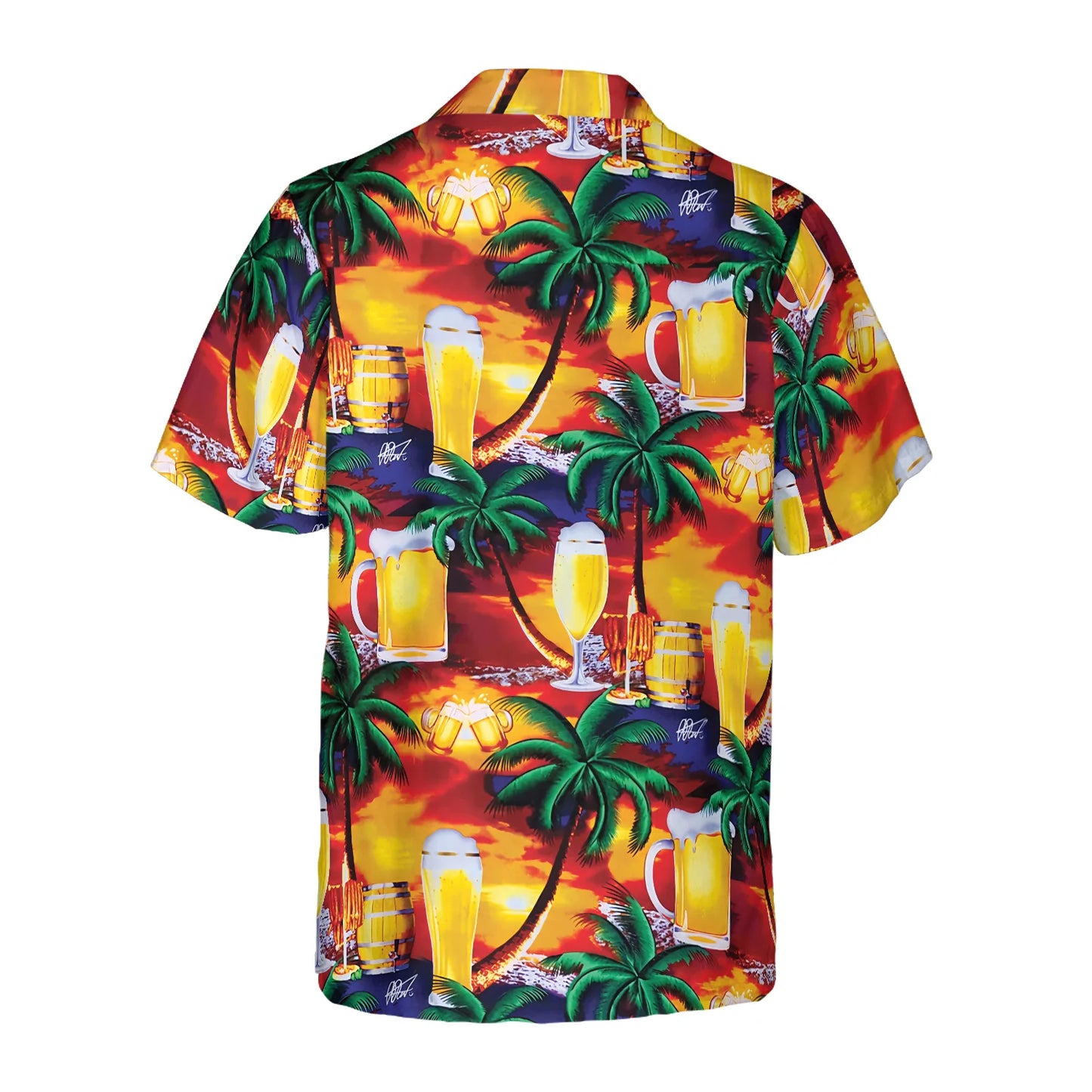 Beer in Paradise Hawaiian Shirt, Palm Tree Hawaiian Shirt, Beer Tropical Summer Aloha Shirt For Men, Perfect Gift For Beer Lovers, Friends, Husband, Boyfriend, Family