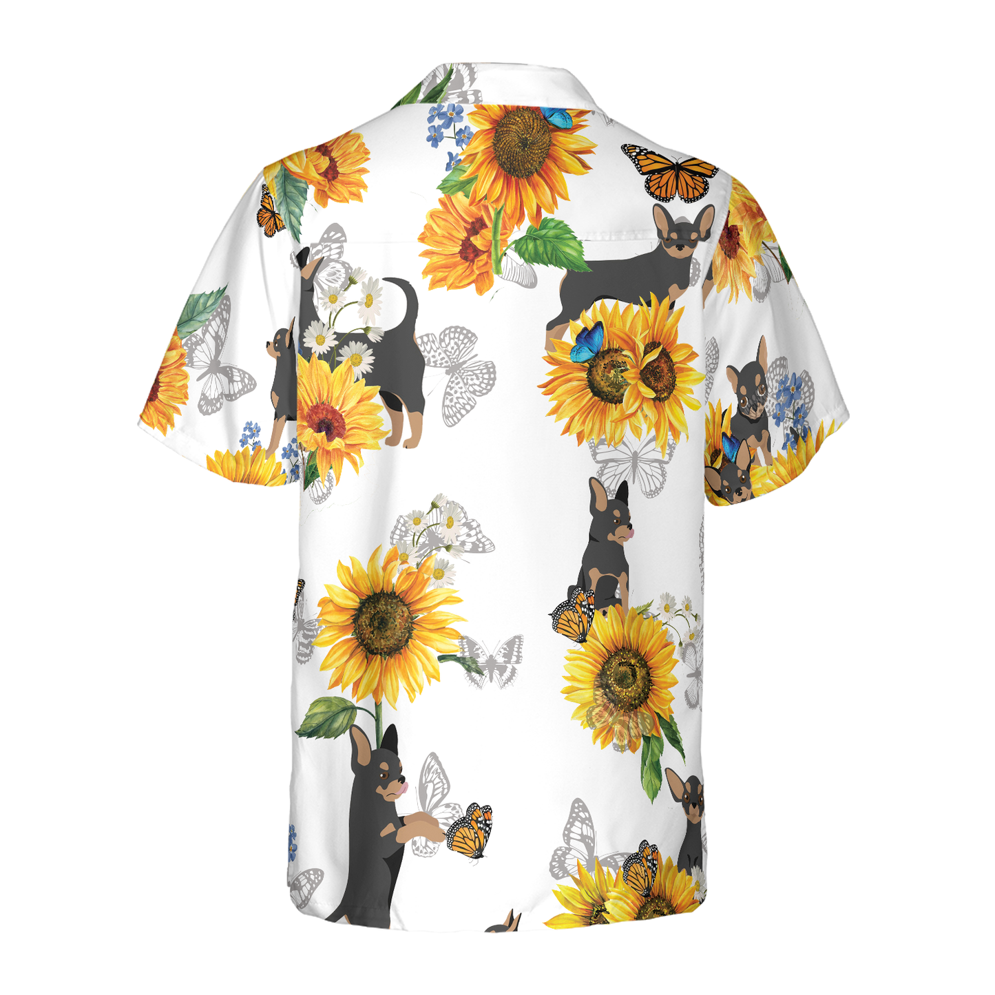 Chihuahua Lover With Sunflower Hawaiian Shirt, Best Gift For Chihuahua Lover, Husband, Wife, Boyfriend, Girlfriend, Friend, Family