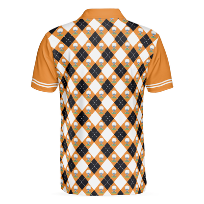 Golf Men Polo Shirt, I Need My Daily Dose Of Iron Remastered Polo Shirt, Argyle Pattern Polo Shirt, Best Golf Shirt For Men