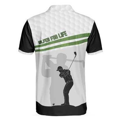 Golfer For Life Golf Men Polo Shirt, Golf Swing Shirt For Male Golfers, Best Golf Shirt For Hot Weather, Best Gift For Golfers
