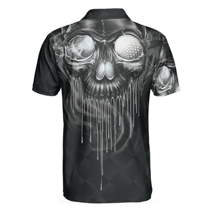 Golf Skull And Smoke Men Polo Shirt, Best Golf Shirt For Men - Best Gift For Golfers
