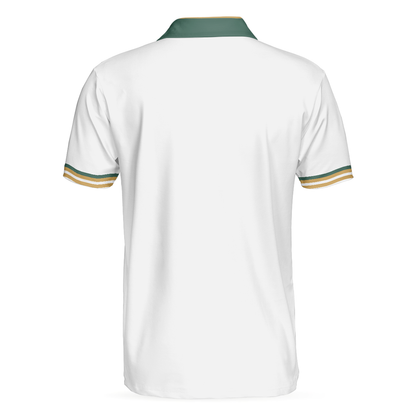 Evolution Of The Golf White Men Polo Shirt, Let's Par Tee Short Sleeve Polo Shirt, Best Golf Shirt For Men, Gift For Golfers