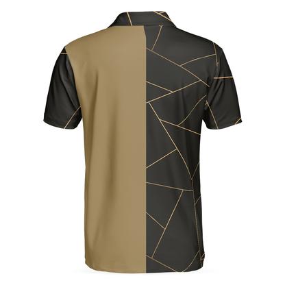 Golden Bitcoin Cryptocurrency Polo Shirt, Best Cryptocurrency Short Sleeve Polo Shirt For Adults, Unique Gift